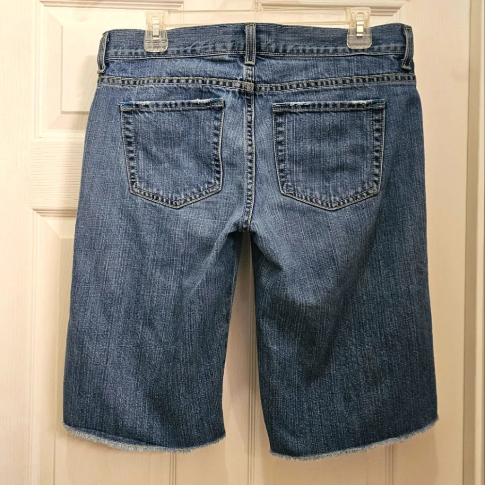Old Navy Ultra Low Waist Denim Blue Jean Bermuda Shorts